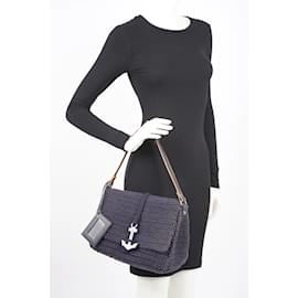 Balenciaga-Balenciaga Womens Anchor Woven Bag Navy-Navy blue