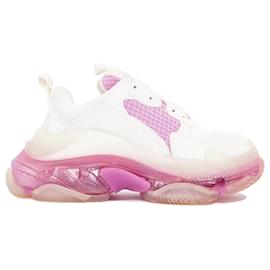 Balenciaga-Balenciaga Womens Triple S White / pink / Clear Sole EU 35 / UK 2-Pink
