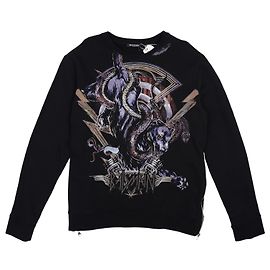 Moletom masculino Balmain com zíper e estampa preta L Preto
