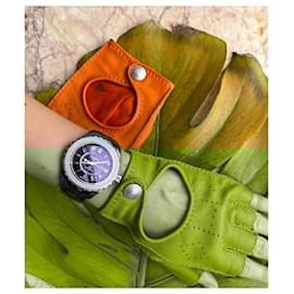 Hermès-Mittens w/dustbag-Orange