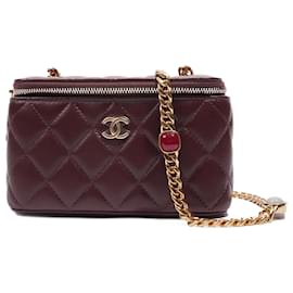 Chanel Heart Clutch With Chain 22S Mini Black Lambskin in Lambskin Leather  with Gold-tone - US