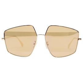 Fendi-Fendi Womens FE40016U Sunglasses Metallic Base Metal / acetate 140-Metallic