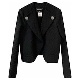 Chanel-CC Jewel Buttons Black Jacket-Black