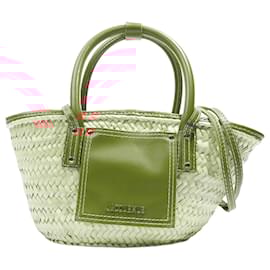 Jacquemus-Jacquemus Le Petit Panier Bag Tan / Cream Raffia-Cream