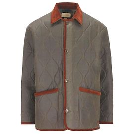 Gucci Gesteppte Feldjacke aus Baumwolle Grün Grün