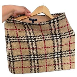 Burberry Wool Skirt Beige Beige