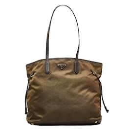 Prada-Tessuto Tote Bag B4001M-Brown