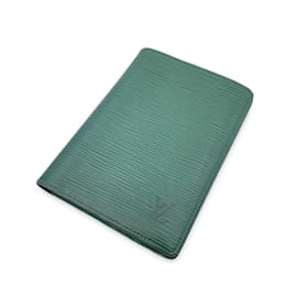 Louis Vuitton-Portafoglio porta documenti vintage in pelle Epi verde-Verde