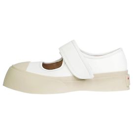 Marni Weiße Mary-Jane-Sneaker aus Leder mit dicker Sohle – Größe EU 40 Weiß