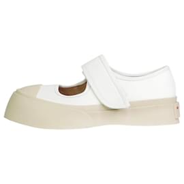 Marni-White Chunky-sole leather Mary-Jane trainers - size EU 40-White