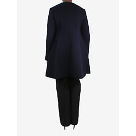 Céline-Blue bell-shape wool coat - size UK 12-Blue