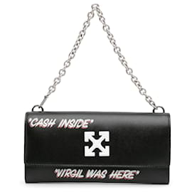 Off-White c/o Virgil Abloh - Women's Jitney 1.4 Vigin Was Here Tote Bag - Black - Leather
