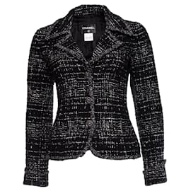 Chanel-Petite veste intemporelle en tweed noir-Noir