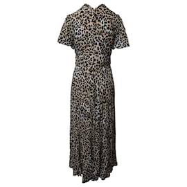 Temperley London-Temperley London Wild Cat Midi Dress in Animal Print Viscose-Other