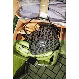 Fendi-Sac bandoulière Zucca Mamma Baguette marron-Autre