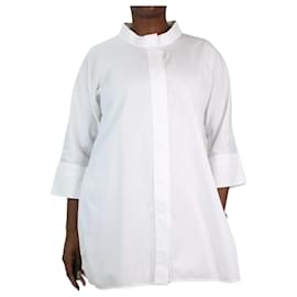 Jil Sander-Blanquecino 3/4-camisa de manga larga - talla DE 42-Blanco
