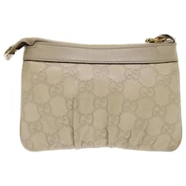 Gucci-GUCCI Sac à bandoulière en toile GG Blanc 212216 Auth ki3158-Blanc