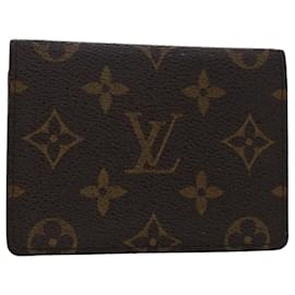 Louis Vuitton-LOUIS VUITTON Monogram Porte 2 Cartes Vertical Pass Case M60533 LV Auth 48766-Monogram