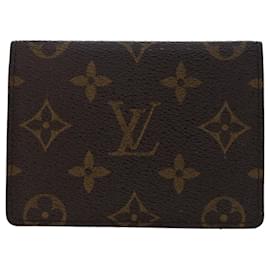 Louis Vuitton-LOUIS VUITTON Monogram Porte 2 Cartes Vertical Pass Case M60533 LV Auth 48766-Monogram