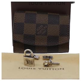 Louis Vuitton-LOUIS VUITTON Damier Ebene Manschettenetui Manschetten M64600 LV Auth 48769-Andere