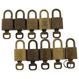 Louis Vuitton-Louis Vuitton padlock 10set Gold Tone LV Auth cl670-Other