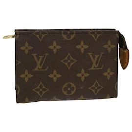 Louis Vuitton-Toilette Poche Louis Vuitton Monogram 15 Bolsa M47546 LV Auth 48699-Monograma