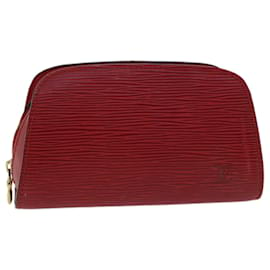 Louis Vuitton-LOUIS VUITTON Epi Dauphine PM Bolsa Vermelha M48447 Autenticação de LV 48529-Vermelho