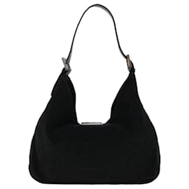 Fendi-FENDI Sac à Bandoulière Nylon Noir Authentique 48463-Noir
