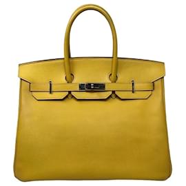 Hermès-Sacs à main-Jaune