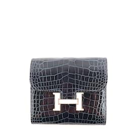 Hermès-HERMES  Handbags T.  Exotic leathers-Navy blue