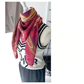 Hermès-Silk scarves-Red