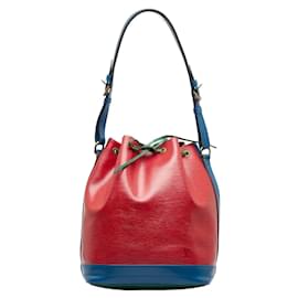 Louis Vuitton-Louis Vuitton Epi Noe Tricolor Leather Shoulder Bag M44084 in Good condition-Red