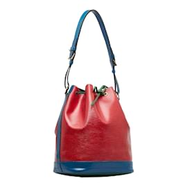 Louis Vuitton-Louis Vuitton Epi Noe Tricolor Leather Shoulder Bag M44084 in Good condition-Red