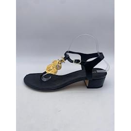 Chanel-CHANEL  Sandals T.EU 42 leather-Black