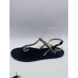 Valentino Garavani-VALENTINO GARAVANI  Sandals T.EU 41.5 leather-Black
