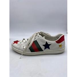 Gucci-GUCCI Scarpe da ginnastica T.US 8 Leather-Bianco