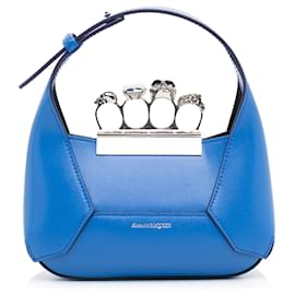 Alexander Mcqueen-Alexander McQueen Blue The Jewelled Mini Satchel-Blue