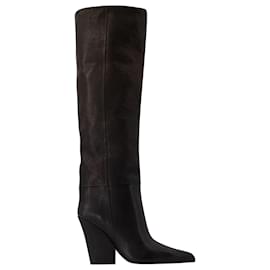 Paris Texas-jane 100 Boots - Paris Texas - Leather - Black-Blue