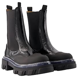 Ganni-Chelsea Ankle Boots - Ganni - Leather - Black-Black