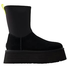 Ugg-Classic Dipper Ankle Boots - Ugg - Leather - Black-Black