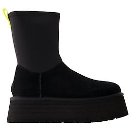 Klassische Dipper-Stiefeletten – Ugg – Leder – Schwarz Schwarz