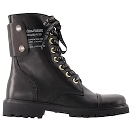 Zadig & Voltaire-Joe Ankle Boots - Zadig&Voltaire - Leather - Black-Black