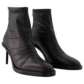 Ann Demeulemeester-Hedy Ankle Boots - Ann Demeulemeester - Leather - Black-Black