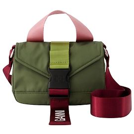 Mini borsa a tracolla - Ganni - Sintetico - Cachi Verde Cachi