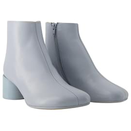 Maison Martin Margiela-6 Anatomic 50 Ankle Boots - MM6 Maison Margiela - Leather - Blue-Blue