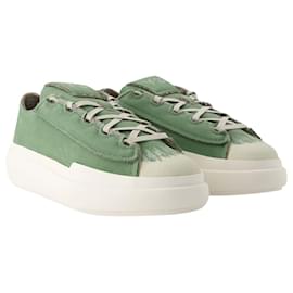 Y3-Nizza Low Sneakers - Y-3 - Leather - Green/white-Green