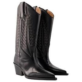 Paris Texas-Rosario 60 Boots - Paris Texas - Leather - Black-Black
