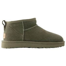 Klassische Ultra Mini-Stiefeletten – Ugg – Leder – Grün Grün