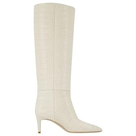 Paris Texas-stiletto 60 Boots - Paris Texas - Leather - Beige-White