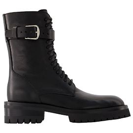 Cisse Combat Boots - Ann Demeulemeester - Leather - Black Black